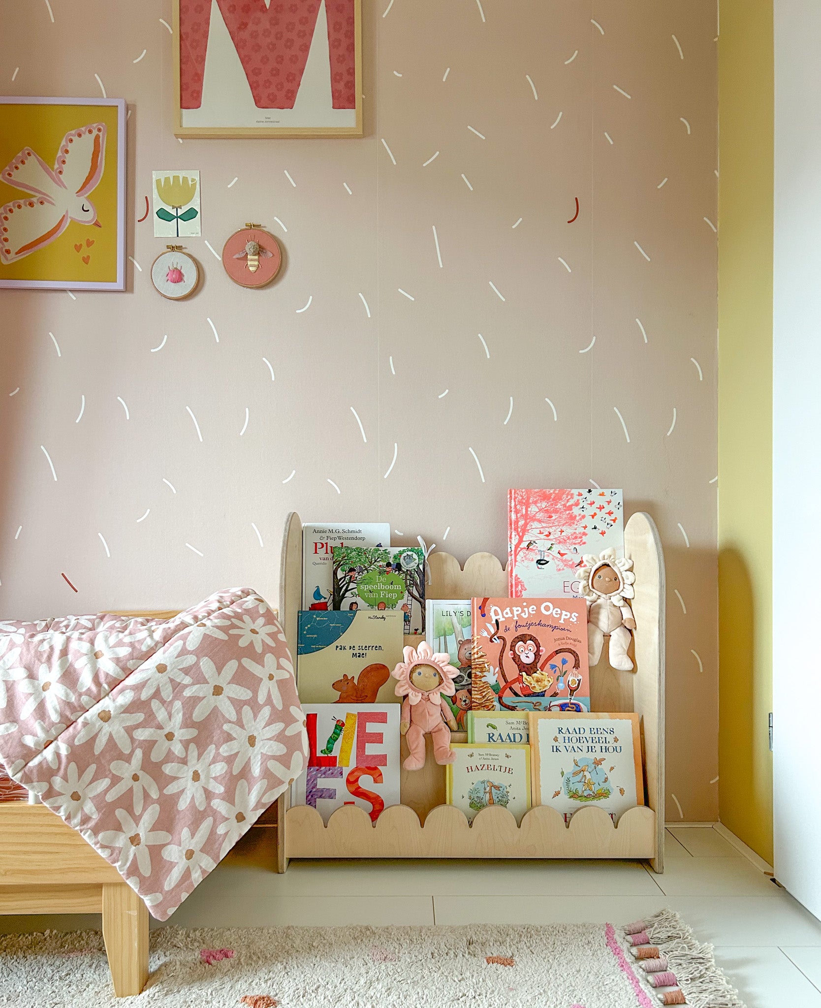 Bubble Montessori Bücherschrank Kinderzimmer | 3 Stufen - natur Bücherschrank toddie.de ®   