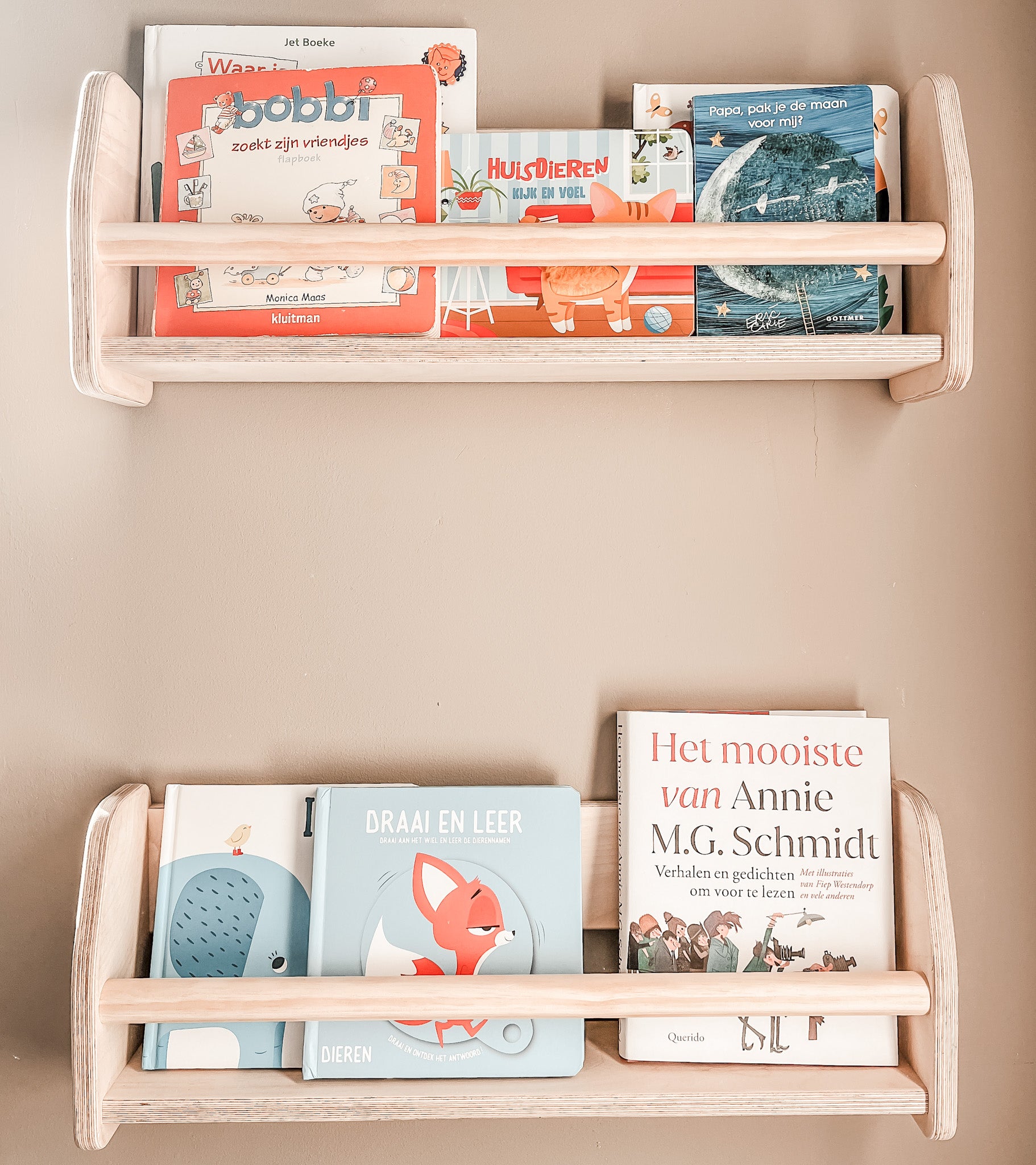 Montessori Bücherregal Kinderzimmer | 1 Regal - natur Wandregal toddie.de   