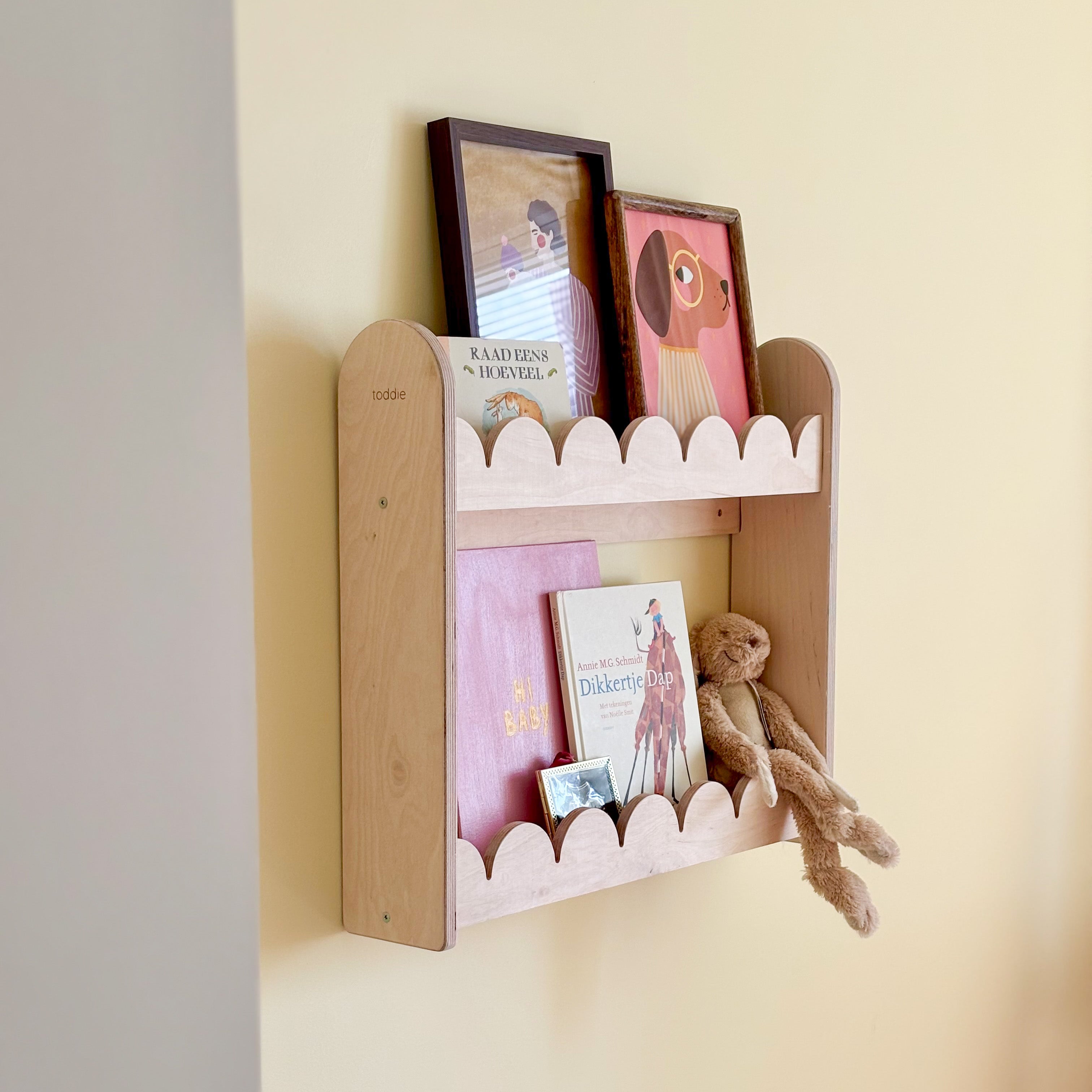 Bubble Montessori Bücherregal Kinderzimmer | 2 Regale - natur Bücherregal toddie.de ®