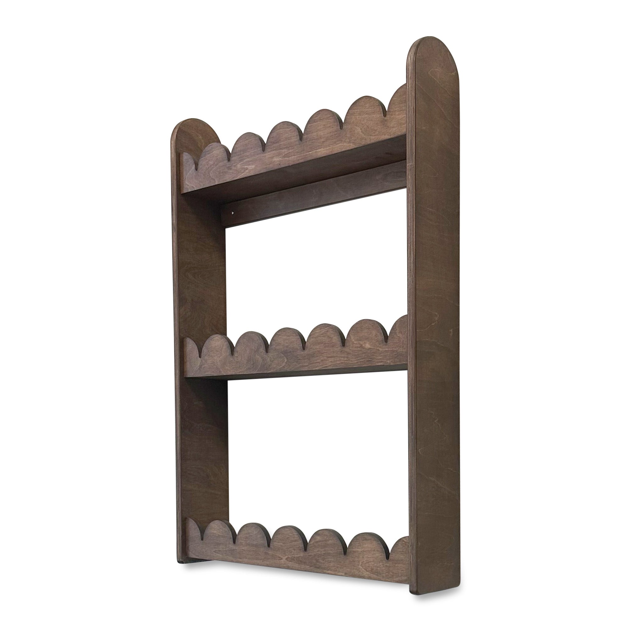 Bubble Montessori Bücherregal Kinderzimmer | 3 Regale - Wengé gebeizt Wandregal toddie.de ®