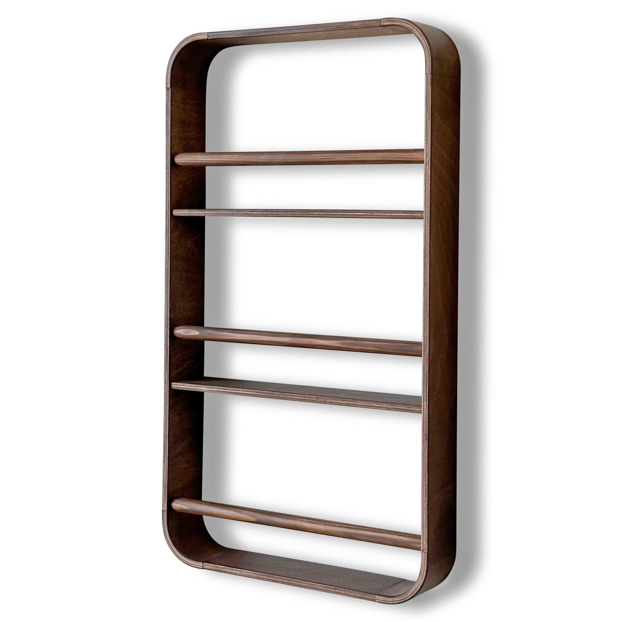 Novie Montessori Rundes Bücherregal für Kinderzimmer | 3 Regalböden – Wenge gebeizt Bücherregal toddie.de ®