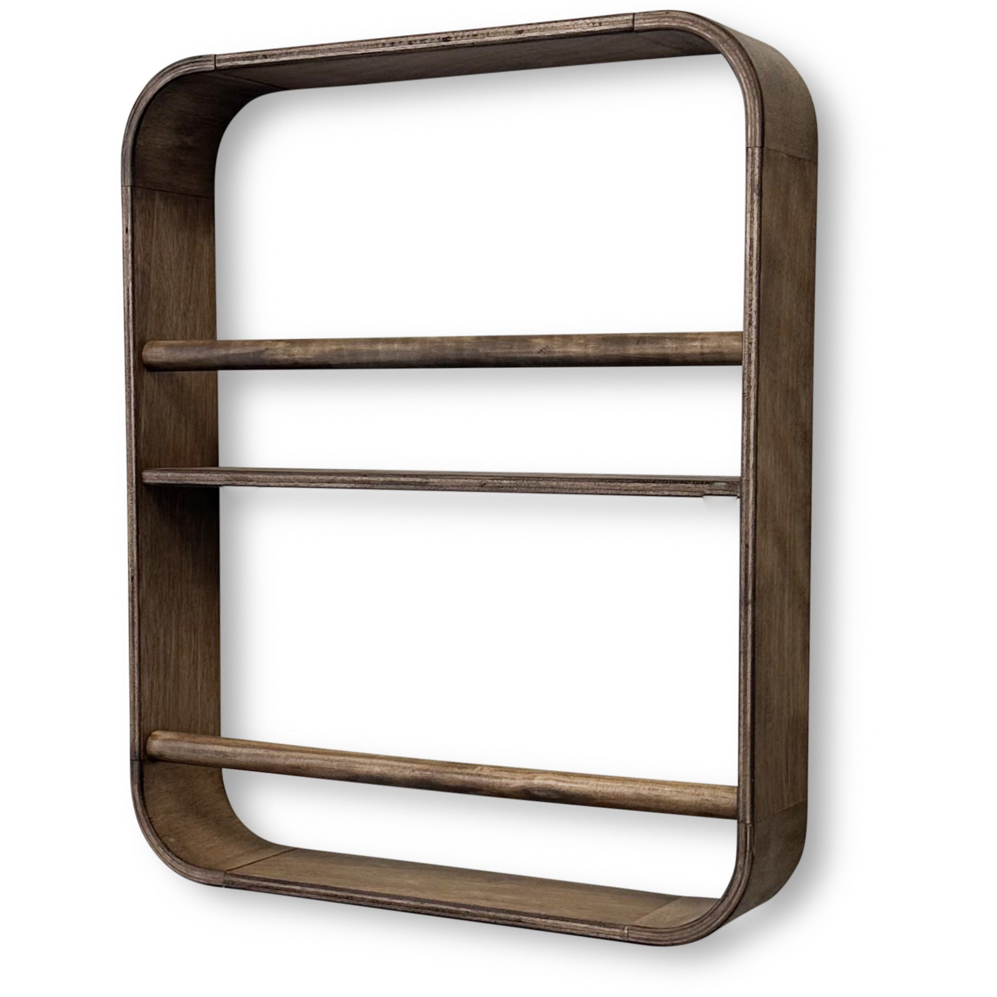 Novie Montessori Rundes Bücherregal für Kinderzimmer | 2 Regalböden – Wenge gebeizt Bücherregal toddie.de ®