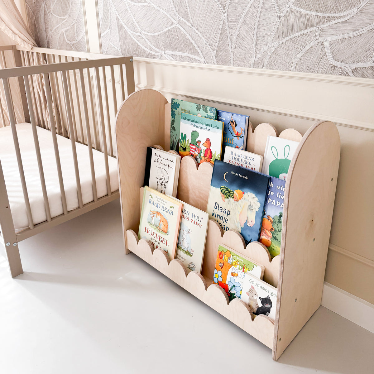 Bubble Montessori boekenkast kinderkamer | 3 treden - blank - all bubble - toddie.nl ®