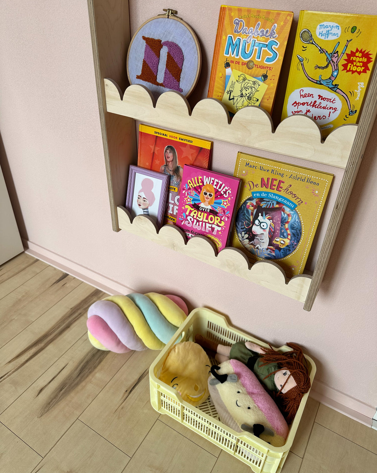 Bubble Montessori boekenrek kinderkamer | 4 planken - blank - toddie.nl ®