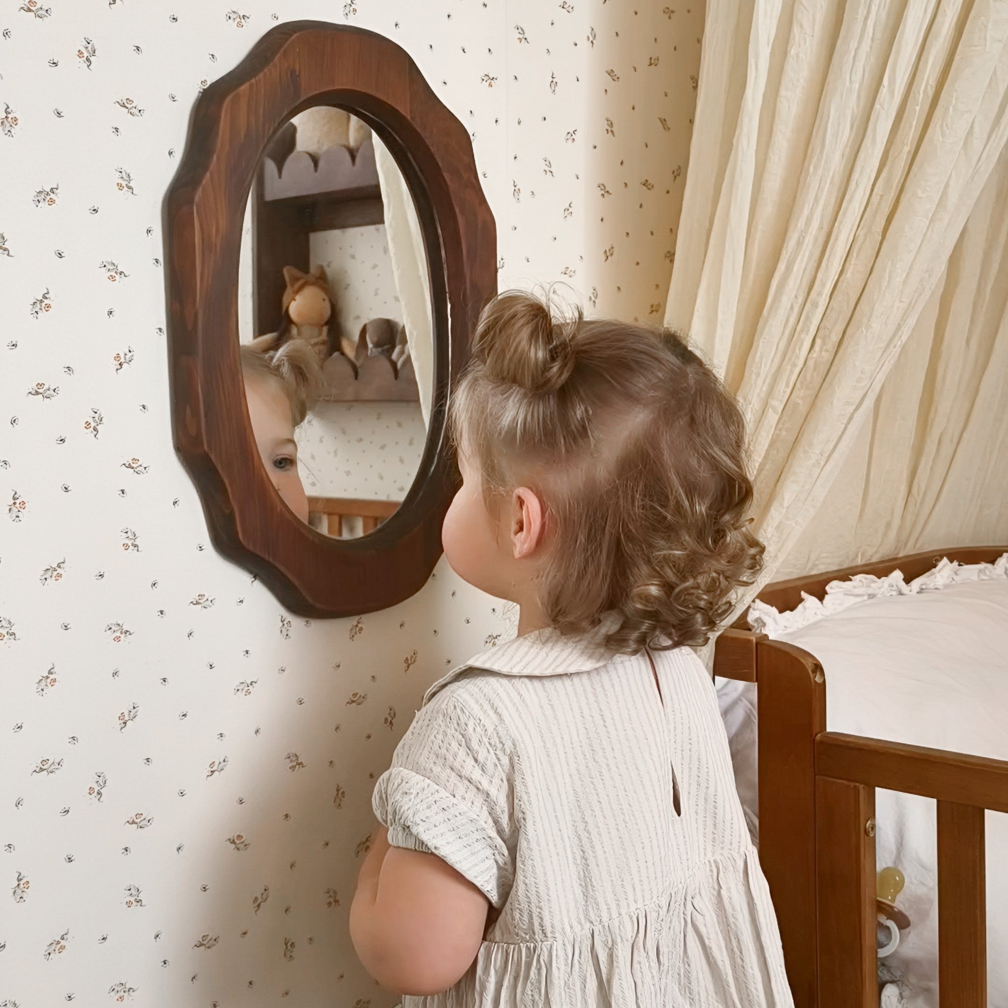 Bubble Montessori Bücherregal | 2 Regalböden – wenge gebeizt Wandregal toddie.de ®