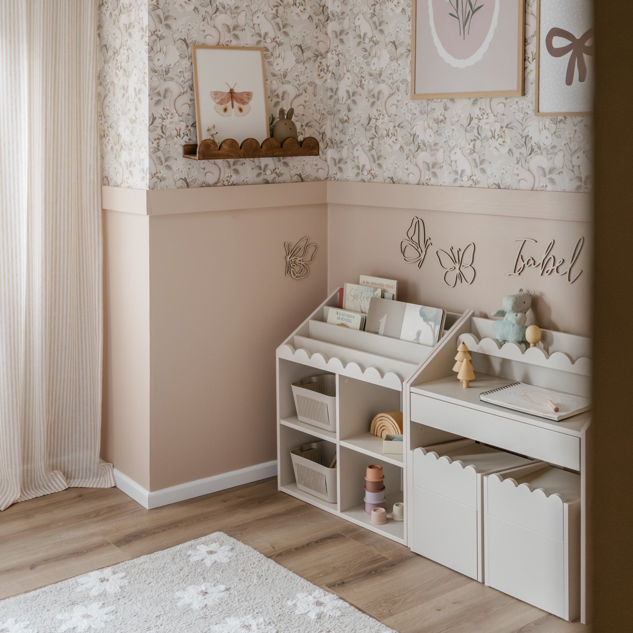 Bubble Montessori Bücherregal | 1 Regalboden – wenge gebeizt Wandregal toddie.de ®