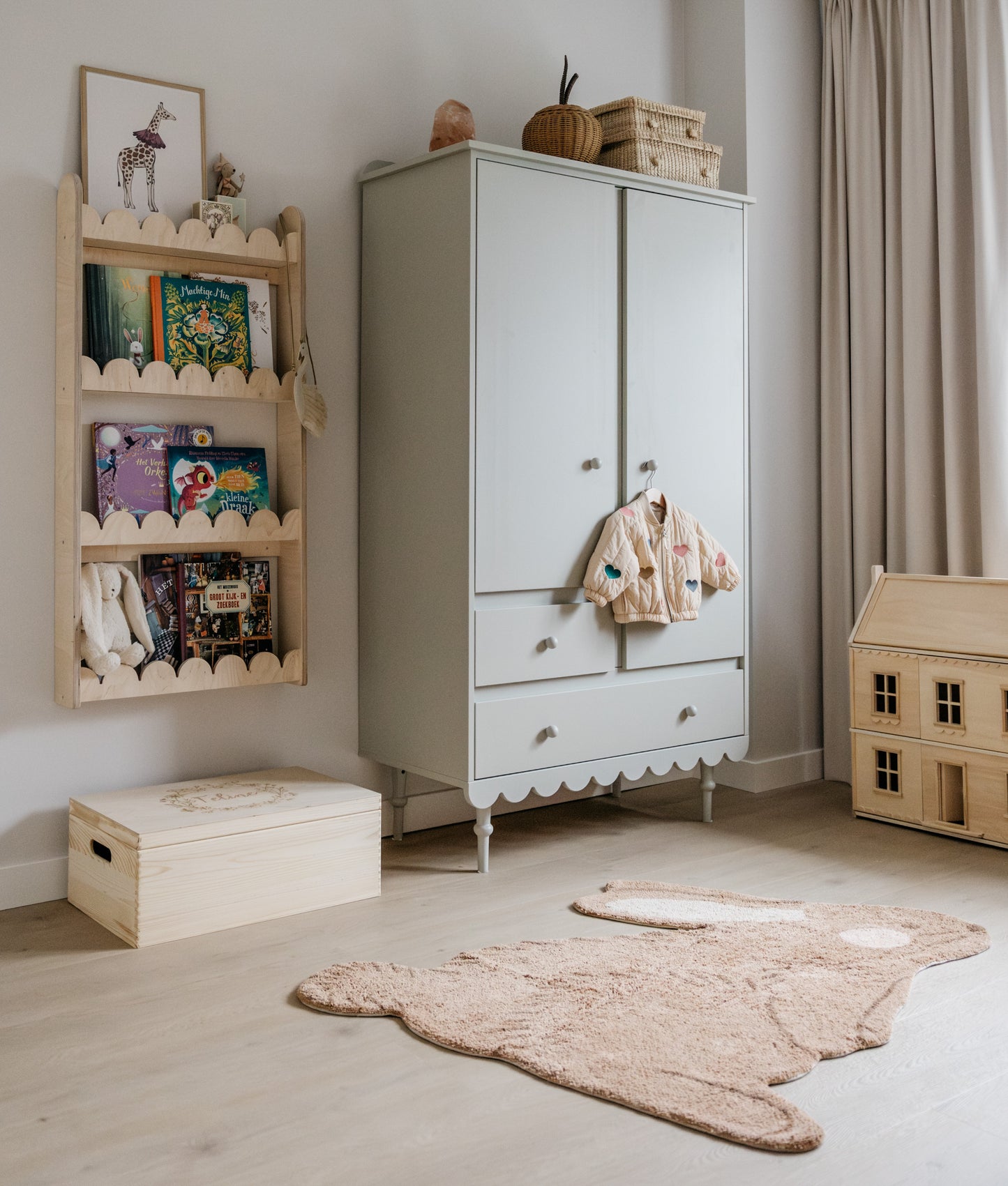 Bubble Montessori boekenrek kinderkamer | 4 planken - blank - toddie.nl ®