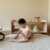 Montessori Spielzeugschrank | Bücherregal 2 regale - natur Spielzeugschrank toddie.de ®   