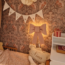 Wandlampe Kinderzimmer aus Filz | Schleife – Altrosa