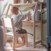 Montessori Holzschreibtisch Kinderzimmer 2-7 Jahre - natur Schreibtisch toddie.de ®   