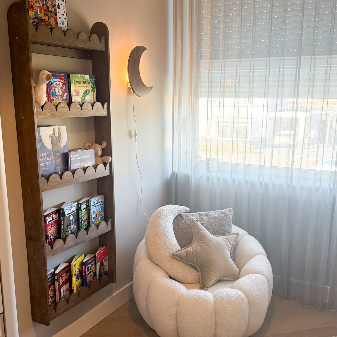 Bubble Montessori Bücherregal Kinderzimmer | 5 Regale | wengé Bücher Wandregal toddie.de ®