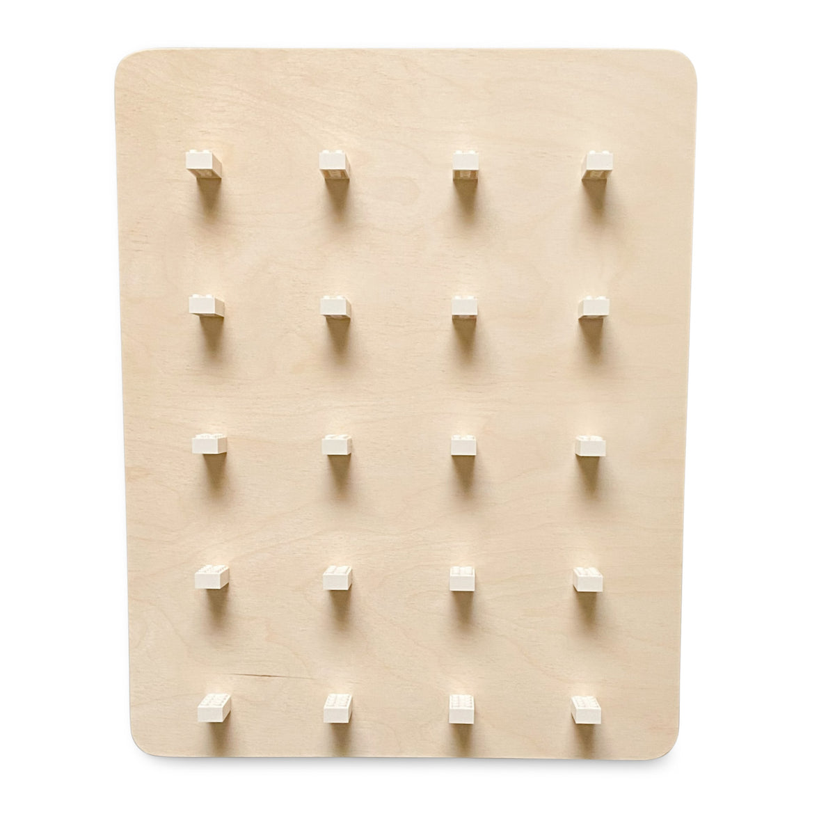 Houten wandbord kinderkamer | legobord - blank - toddie.nl ®