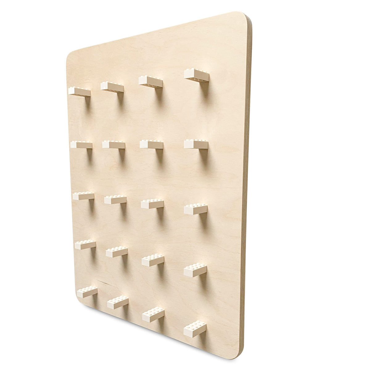 Houten wandbord kinderkamer | legobord - blank - toddie.nl ®