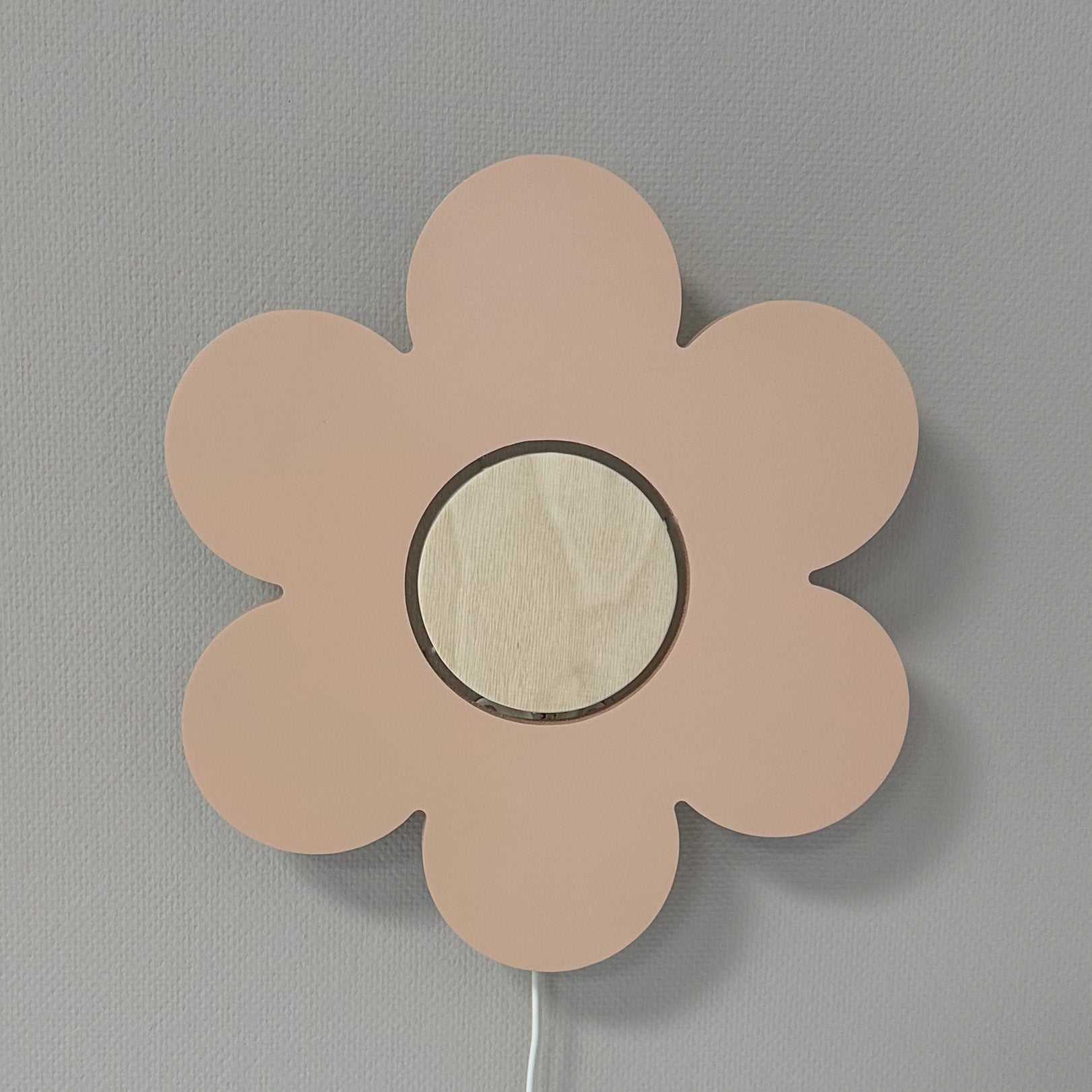 Hölzerne Wandlampe Kinderzimmer | Blume - Peach Wandleuchte toddie.de ®