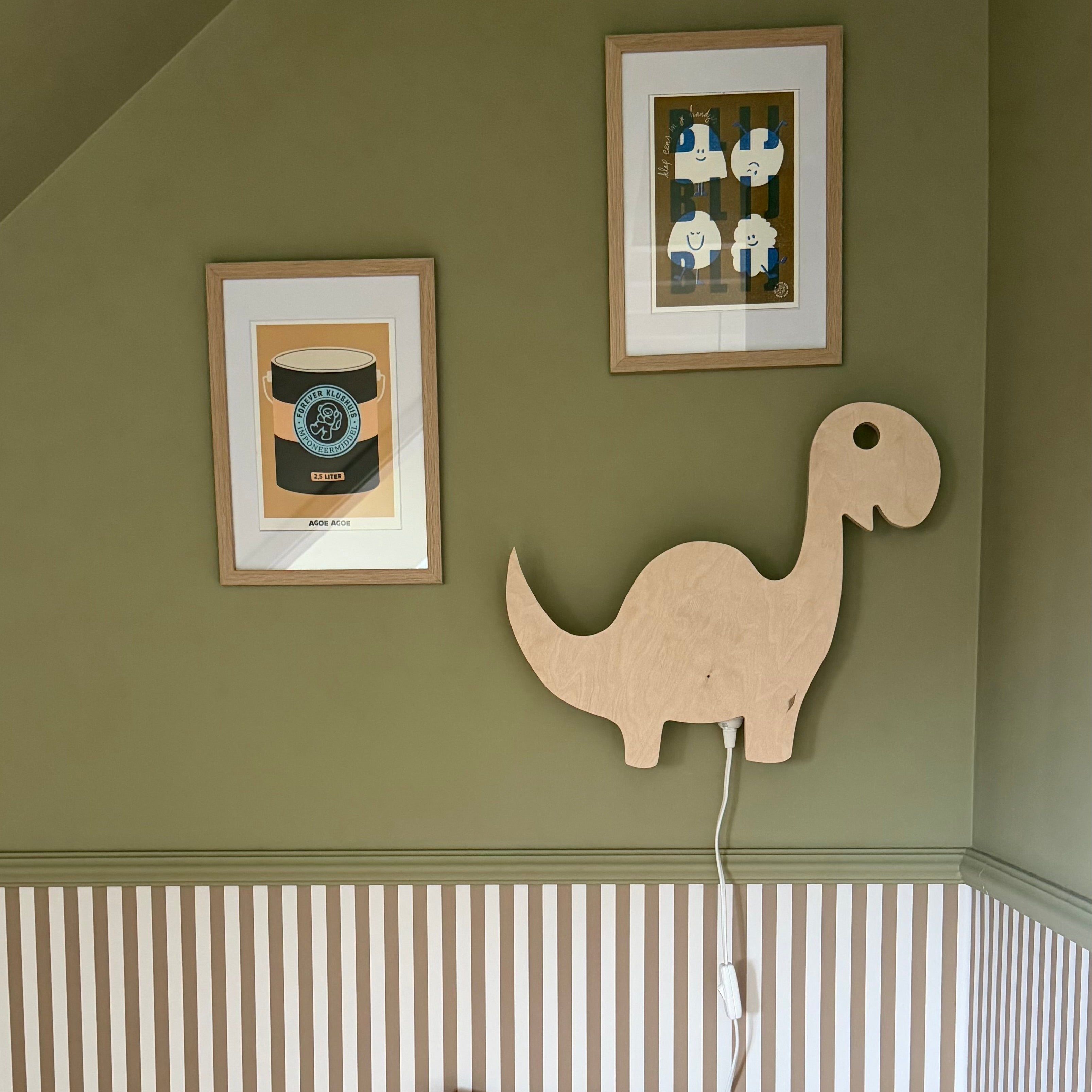 Hölzerne Wandleuchte Kinderzimmer | Dino - natur Wandleuchte toddie.de