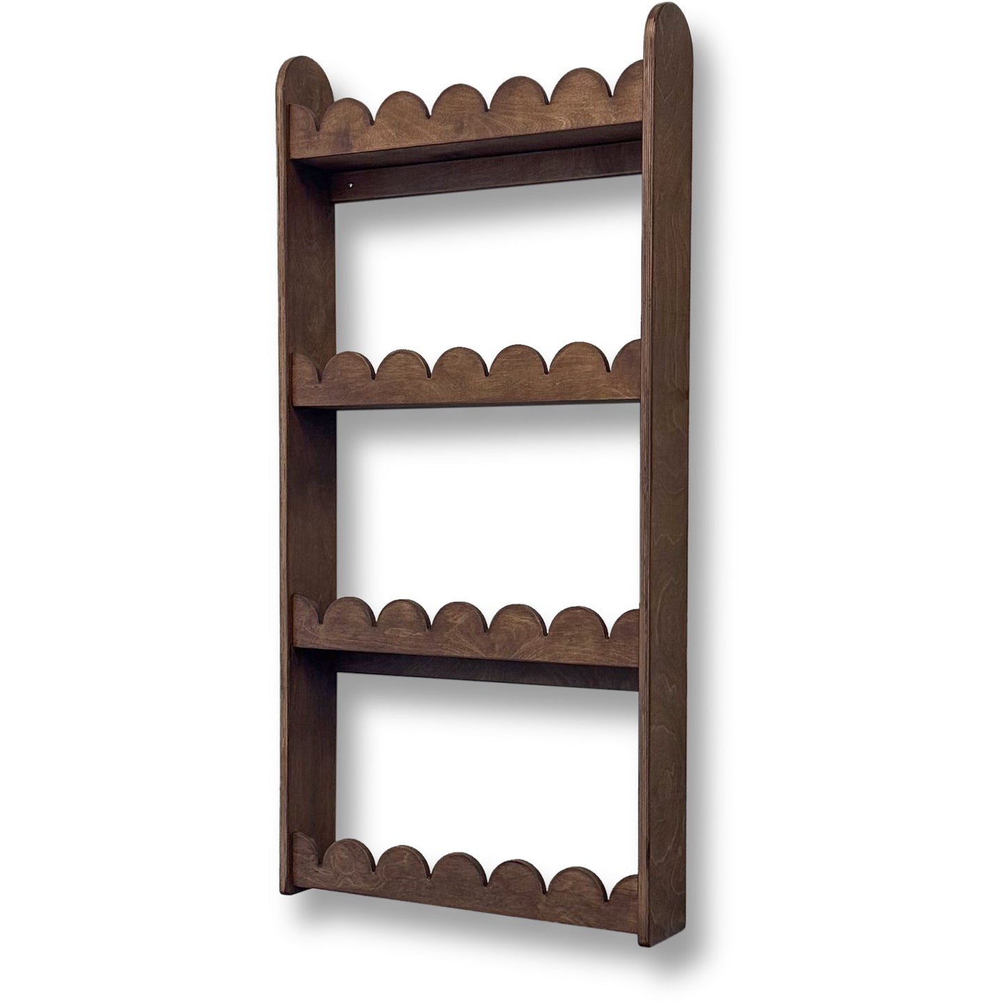 Bubble Montessori boekenrek kinderkamer | 4 planken - Wengé gebeitst - toddie.nl ®