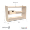 Jollie Montessori Spielzeugschrank | Bücherregal 3 regale - natur Spielzeugschrank toddie.de ®   