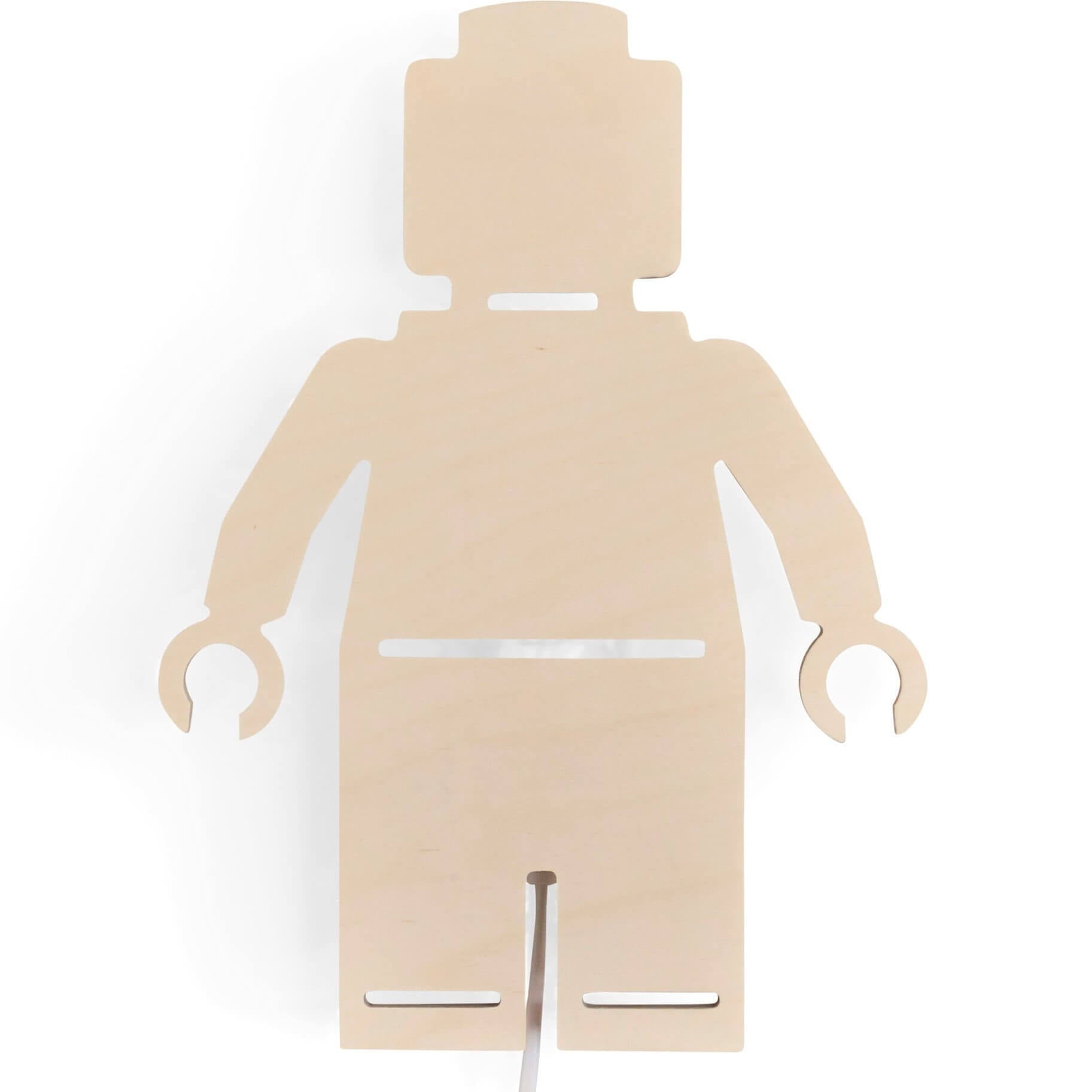 Hölzerne Wandleuchte Kinderzimmer | Lego- natur Wandleuchte toddie.de