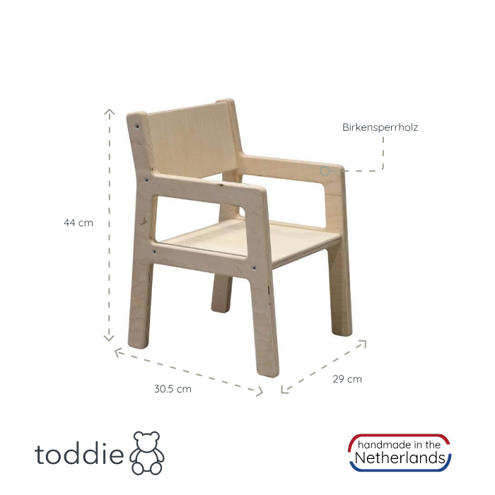 Hölzerne Möbelset 1-4 Jahre | Tisch + 2 Stühle - natur Möbelset toddie.de   