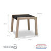 Holz Kindermöbelset 1-4 Jahre | Tisch + 2 Stühle - schwarz Möbelset toddie.de   