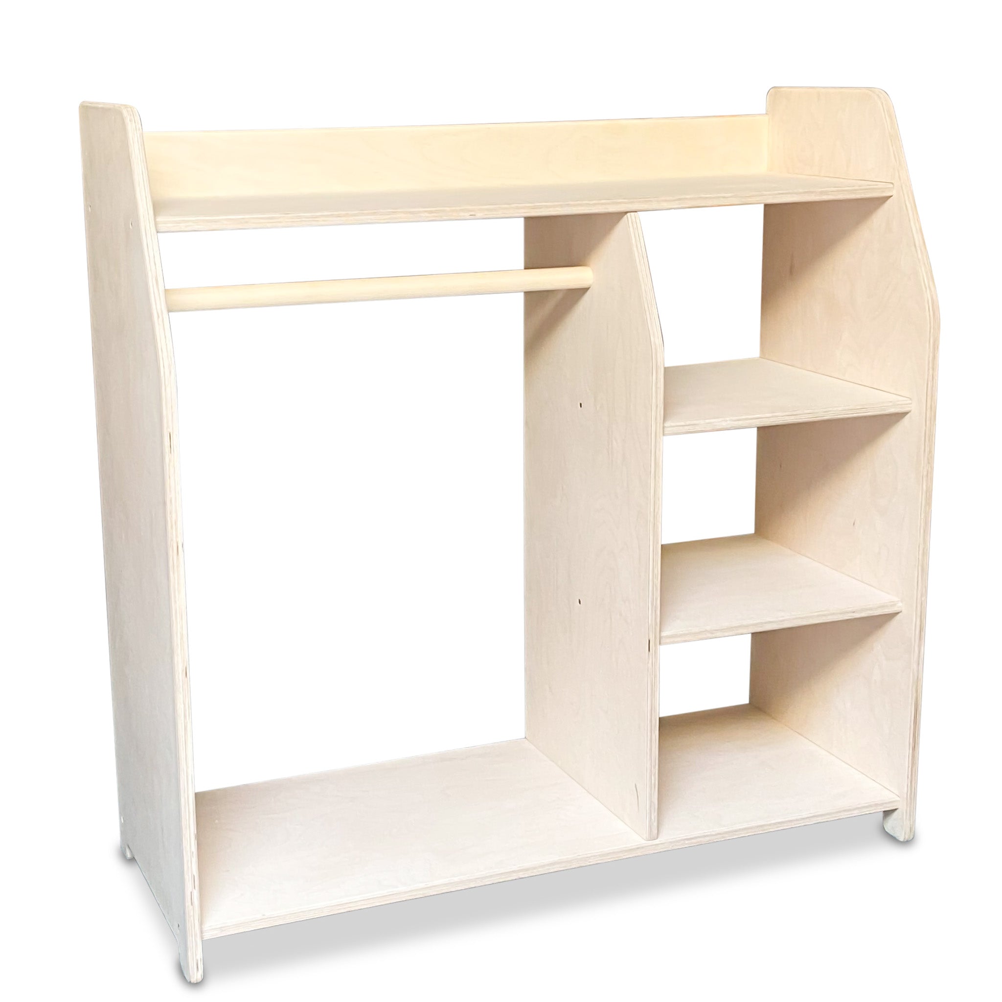 Montessori Kleiderschrank Kinderzimmer | Kindergarderobe - natur Kleiderschrank toddie.de   