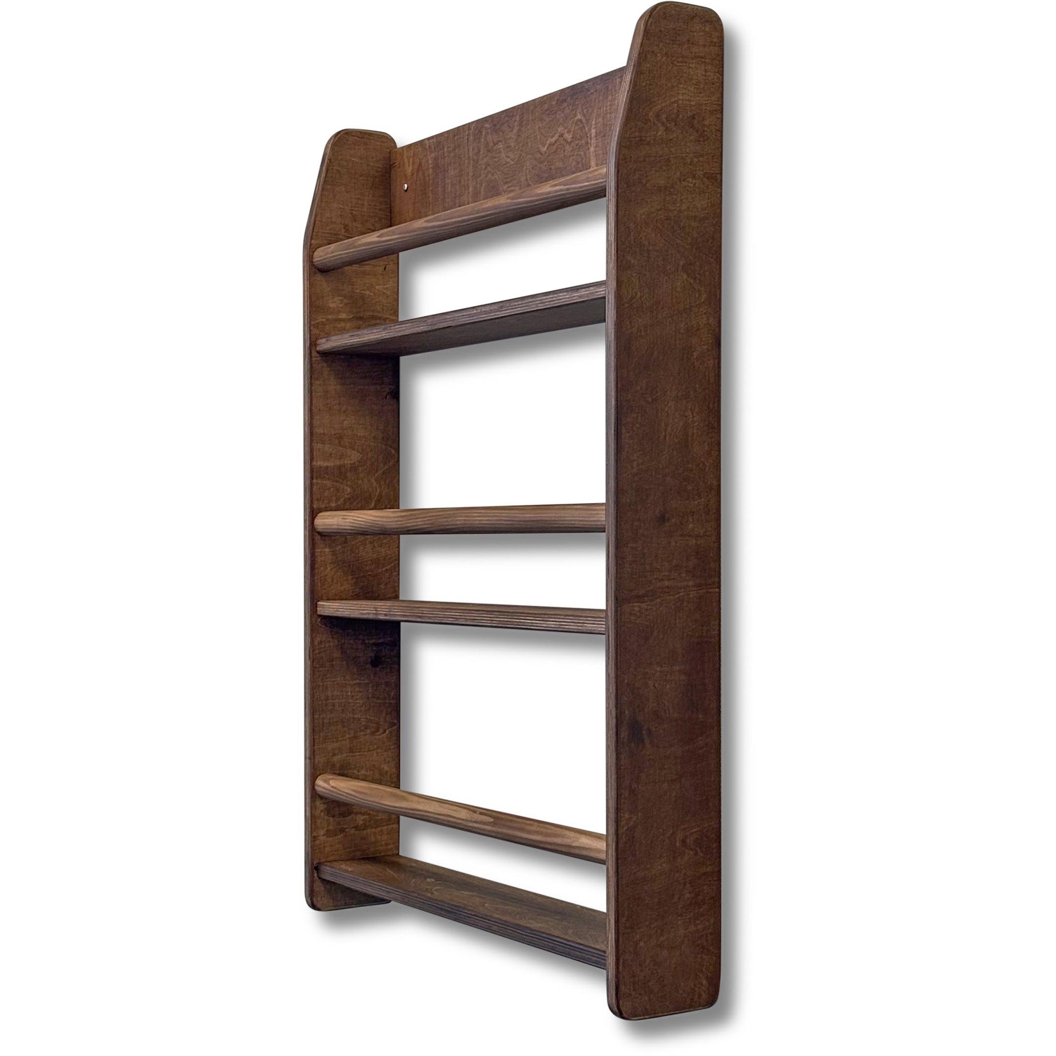 Montessori Bücherregal Kinderzimmer | 3 Regale - Wengé gebeizt Wandregal toddie.de ®