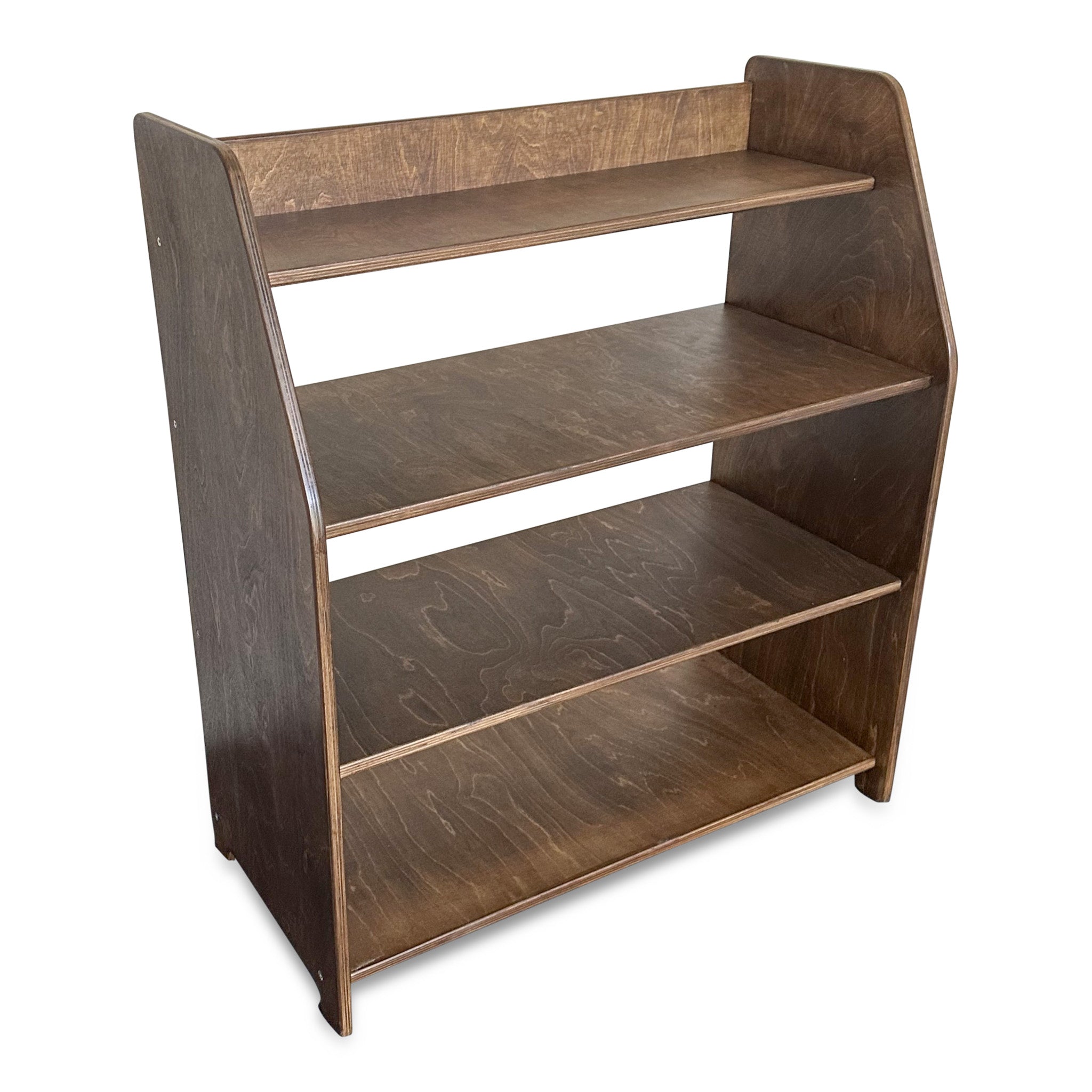 Moodie Montessori Spielmöbel, Spielzeugschrank | Kinderaufbewahrungsmöbel 4 Regale – Wenge Spielzeugschrank toddie.de ®