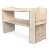 Montessori Offener Spielzeugschrank mit bücherregal | Bücherregal 2 Regalböden - natur Spielzeugschrank toddie.de ® Bücherregal rechts