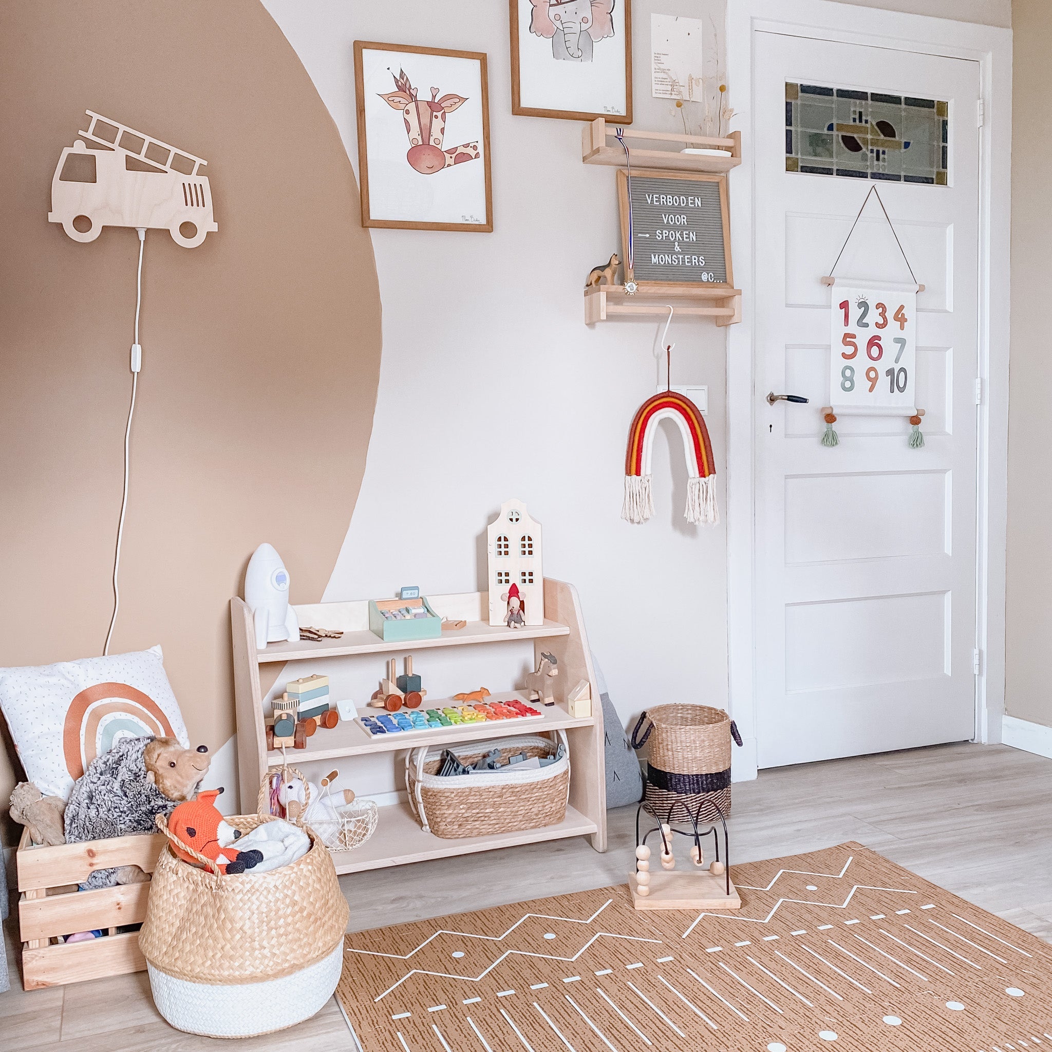 Montessori Spielmöbel | Kinder-Aufbewahrungsmöbel 3 Regale - natur Aufbewahrung toddie.de