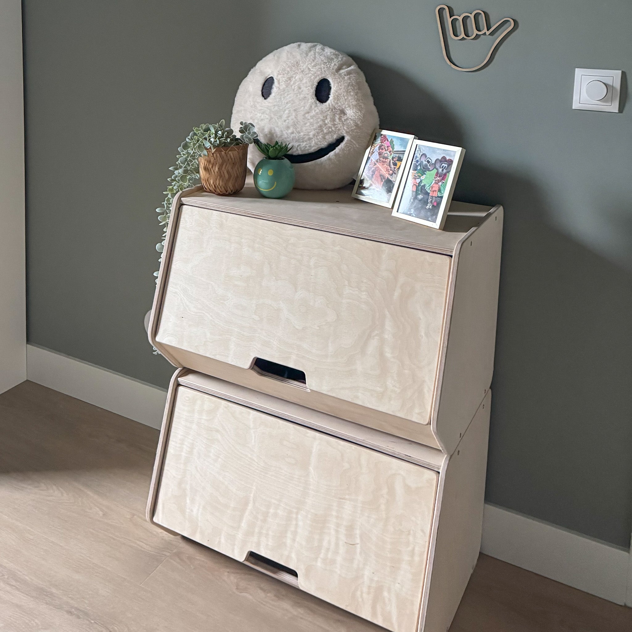 Stowie Stapelbare Aufbewahrungskisten Kinderzimmer - natur toddie.de ®