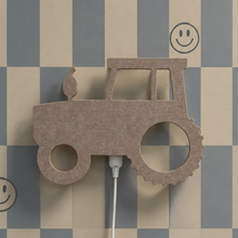 Wandlampe Kinderzimmer aus Filz | Traktor – Sandbeige