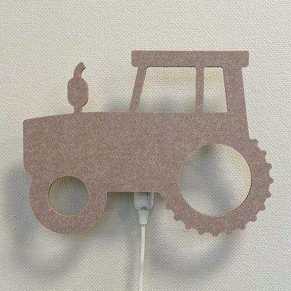 Filz-Wandlampe Traktor sandbeige – Lampe aus