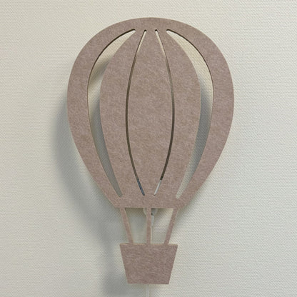 Filz-Wandlampe Heißluftballon sandbeige – Lampe aus