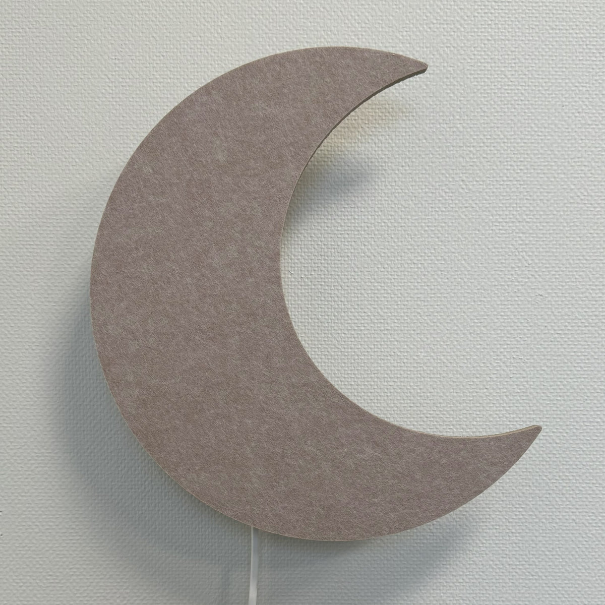 Filz-Wandlampe Mond sandbeige – Lampe aus