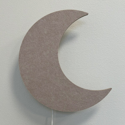 Filz-Wandlampe Mond sandbeige – Lampe aus