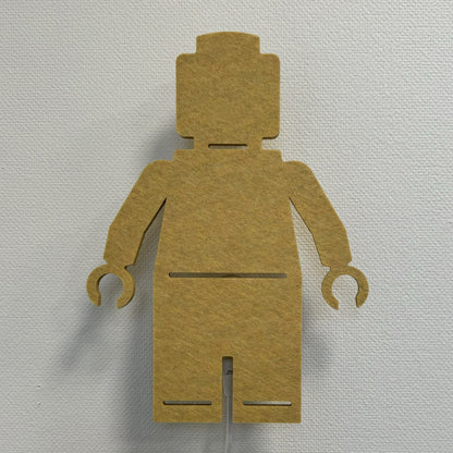 Filz-Wandlampe Spielfigur ockergelb – Lampe aus