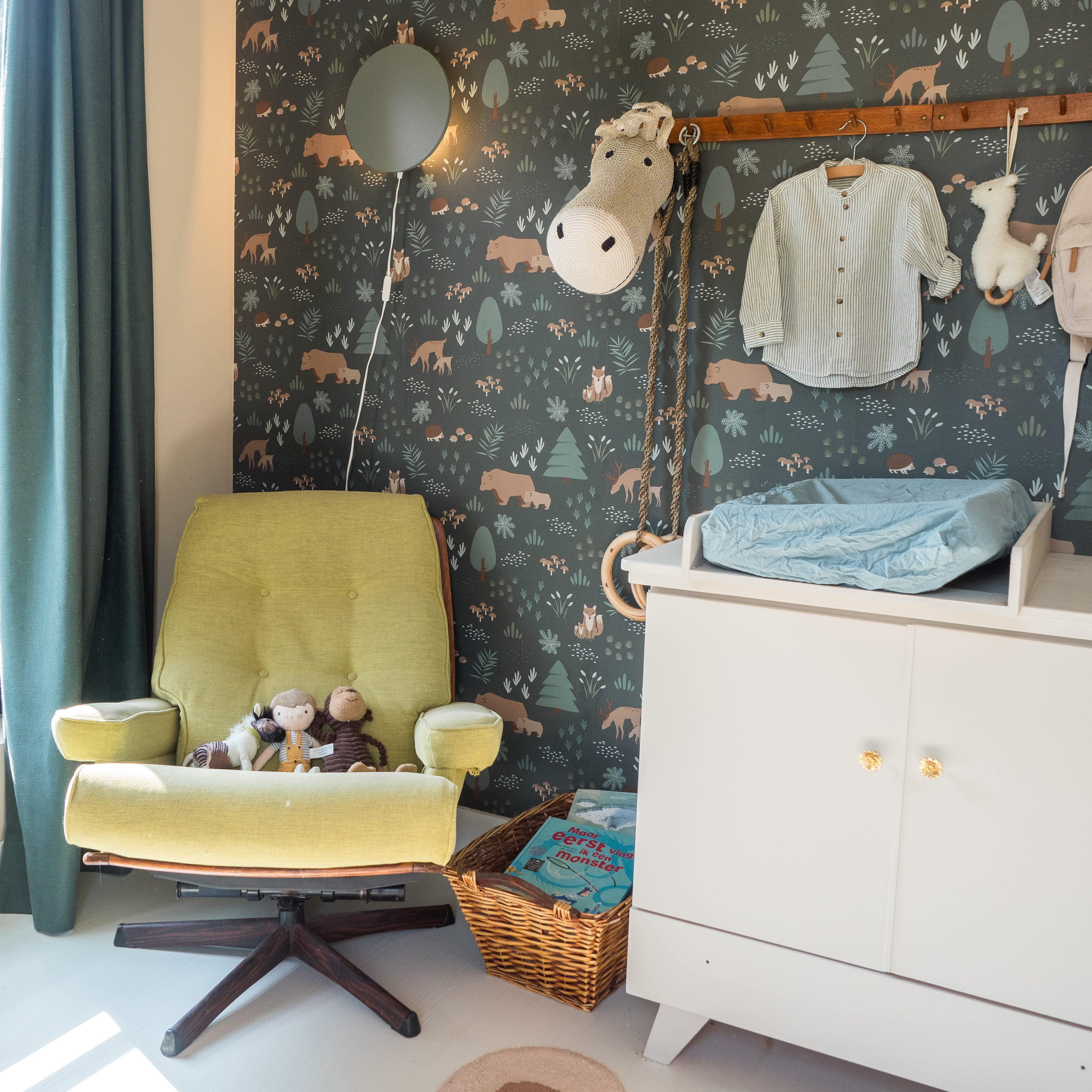 Runde Wandlampe Kinderzimmer | grün toddie.de ®