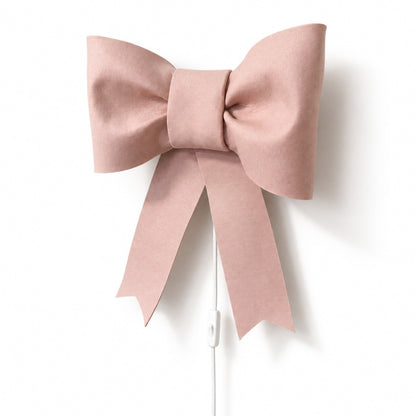 Wandlampe aus Filz fürs Kinderzimmer | Schleife – Dusky Rosa