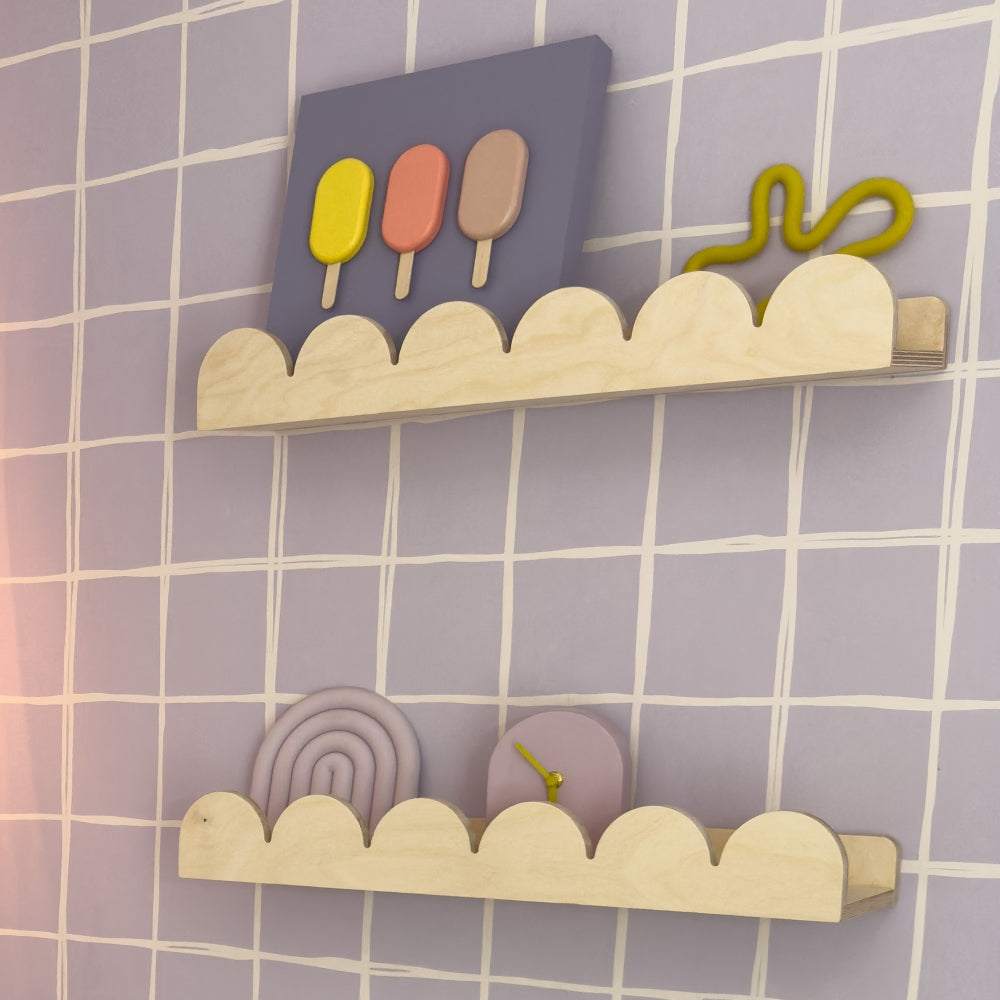 Bubble Montessori Bücherregal Kinderzimmer | 1 Regal - natur Bücherregal toddie.de ®