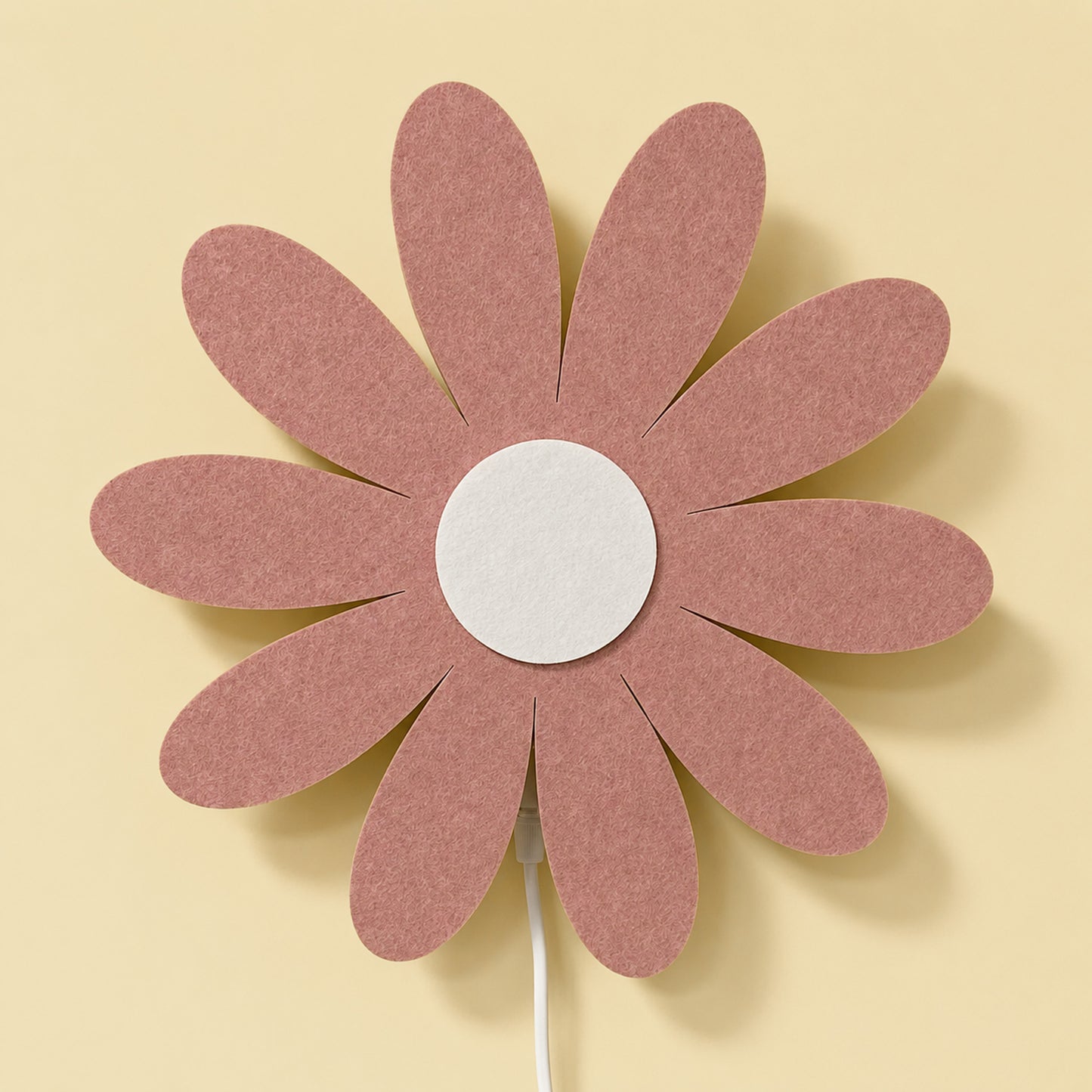 Wandleuchte aus Filz für das Kinderzimmer | Gänseblümchen – rosa