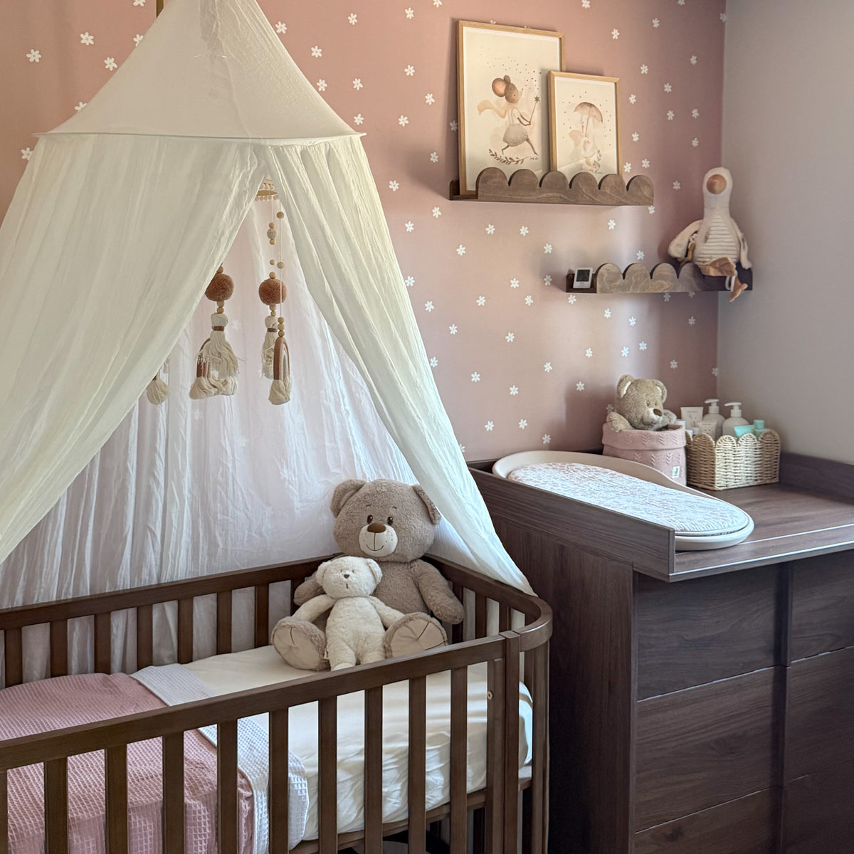 Bubble- Montessori -Bücherregal für das Kinderzimmer | 1 Einlegeboden – Wengé, gebeizt