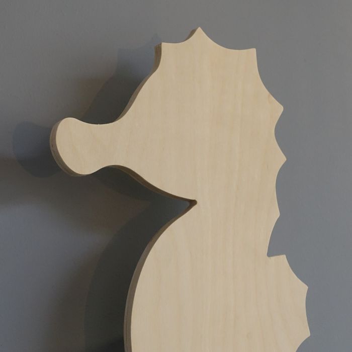 Hölzerne Wandleuchte Kinderzimmer | Seepferdchen - natur Wandleuchte toddie.de