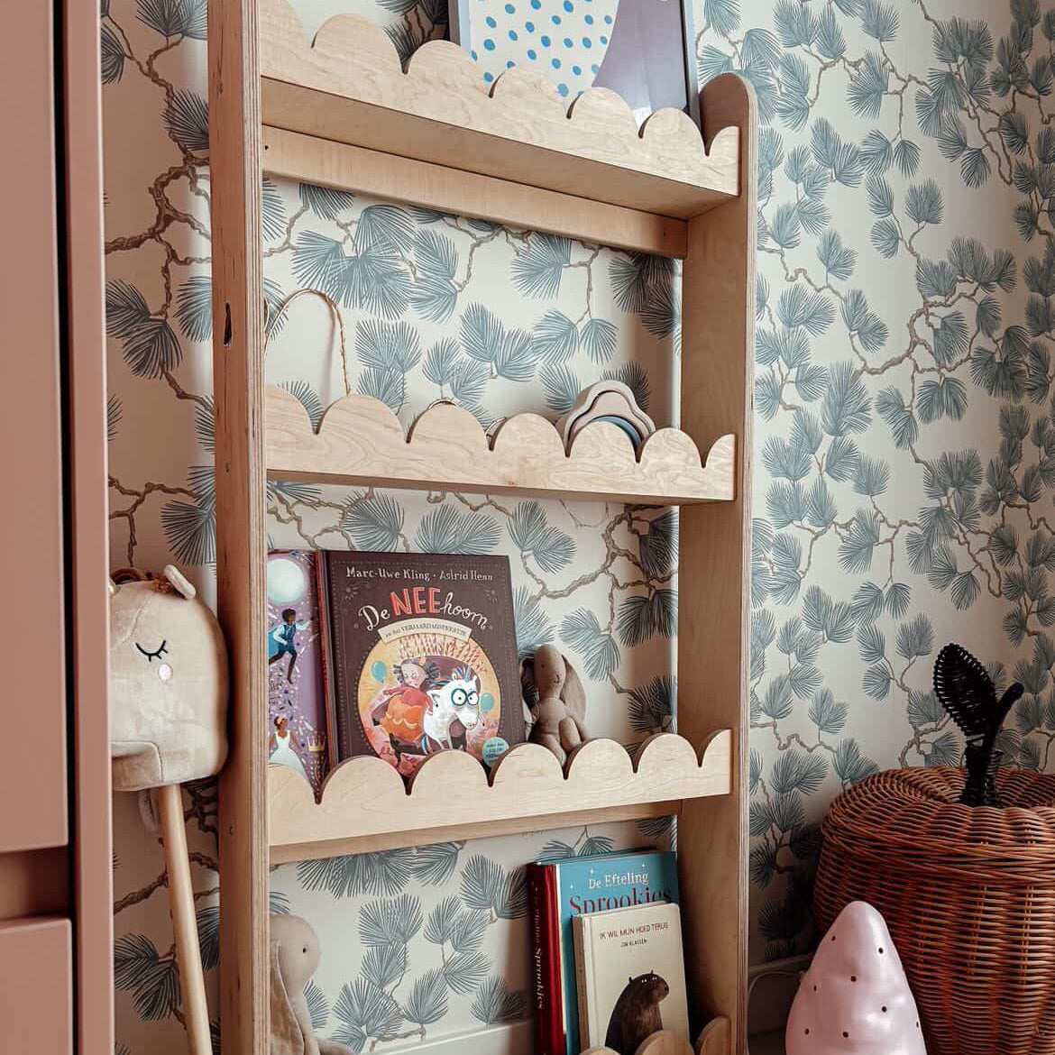 Bubble Montessori Bücherregal Kinderzimmer | 4 Regale - natur Bücherregal toddie.de ®