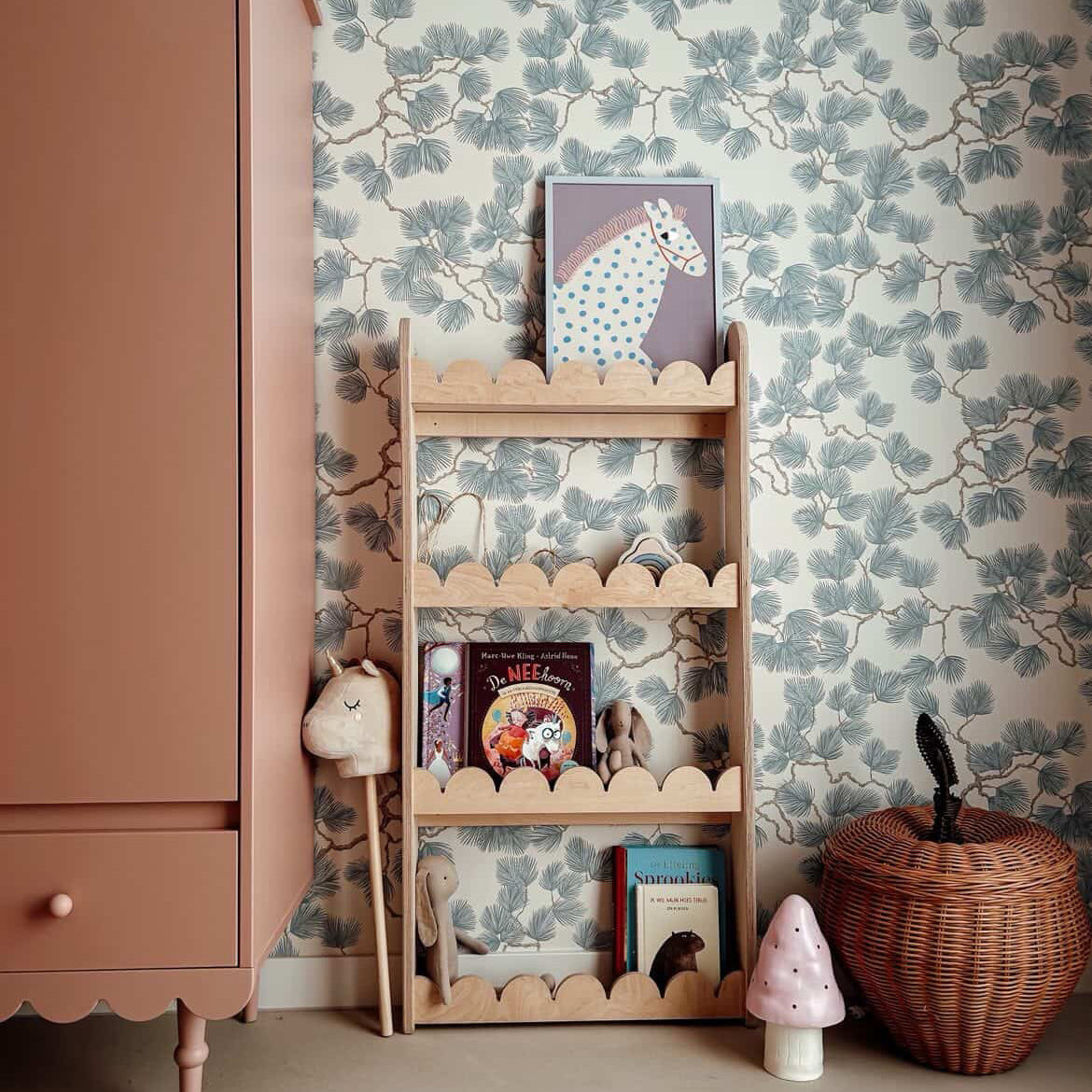 Bubble Montessori Bücherregal Kinderzimmer | 4 Regale - natur Bücherregal toddie.de ®