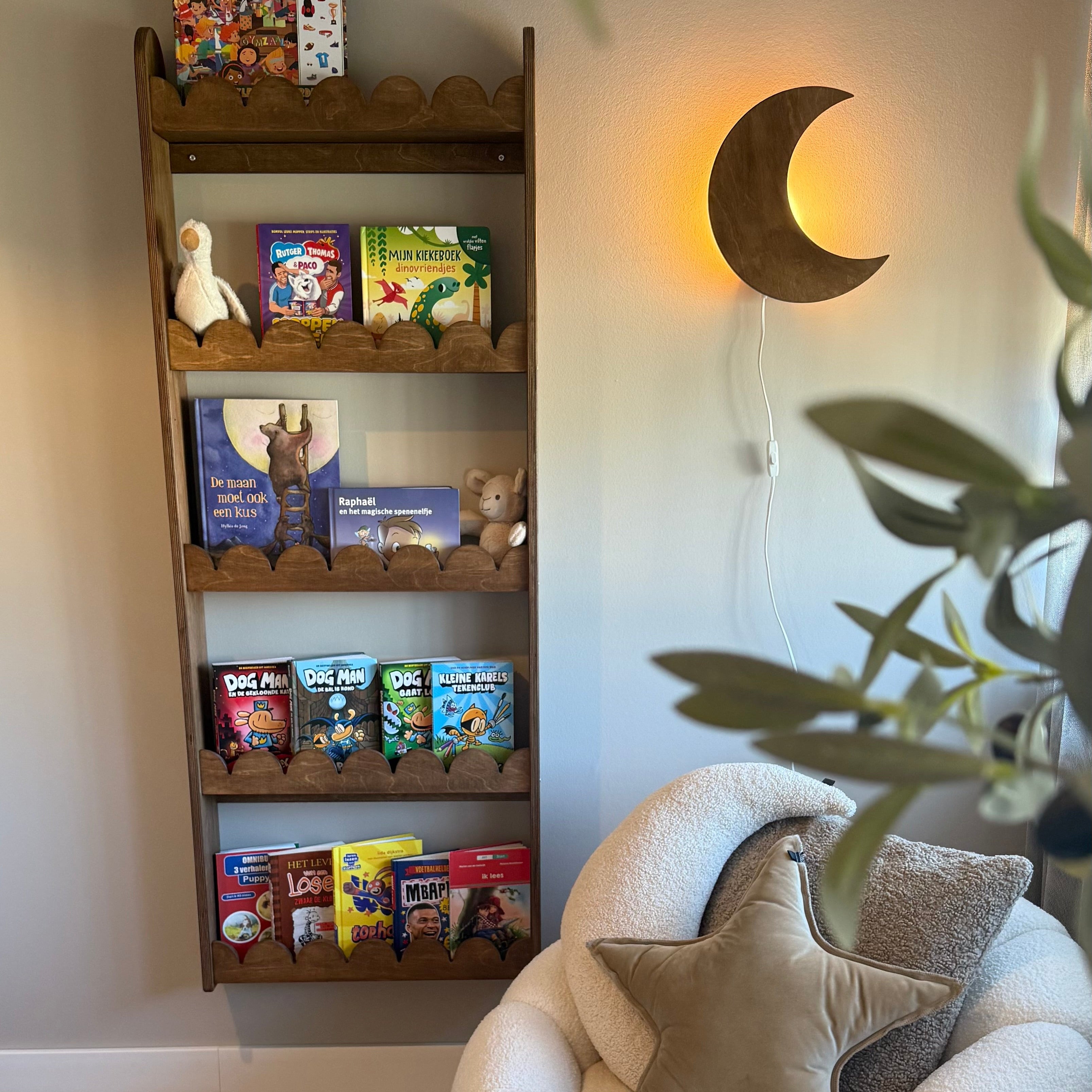 Bubble Montessori Bücherregal Kinderzimmer | 5 Regale | wengé Bücher Wandregal toddie.de ®