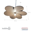 Hölzerne Pendelleuchte Kinderzimmer MDF | Blume - natur Pendelleuchte toddie.de ®   