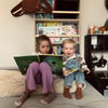 Montessori Bücherregal Kinderzimmer | 4 Regale - natur Wandregal toddie.de   