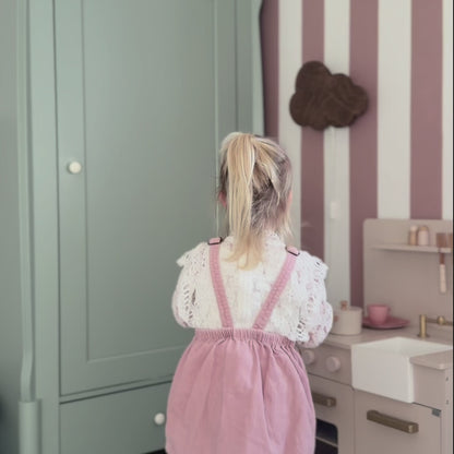 Wandleuchte aus Holz für das Kinderzimmer | Wolkie – Wengé (Walnuss)