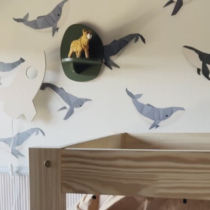 Wandleuchte aus Holz für das Kinderzimmer | Rakete – naturfarben