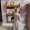 Bubble Montessori Bücherregal Kinderzimmer | 3 Regale - Wengé gebeizt Wandregal toddie.de ®